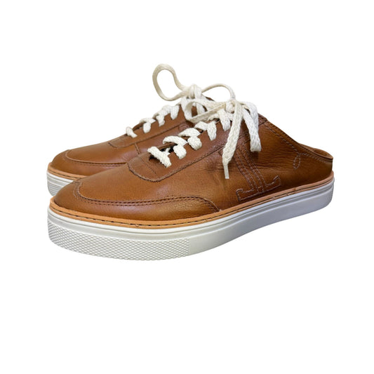 Lucchese Tan Leather Slip-On Sneakers Size 8.5