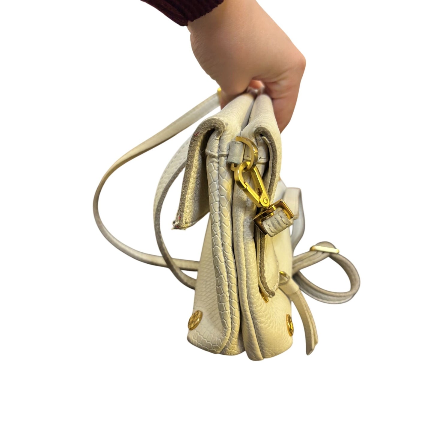 Hammitt Los Angeles Ivory Leather Crossbody Bag