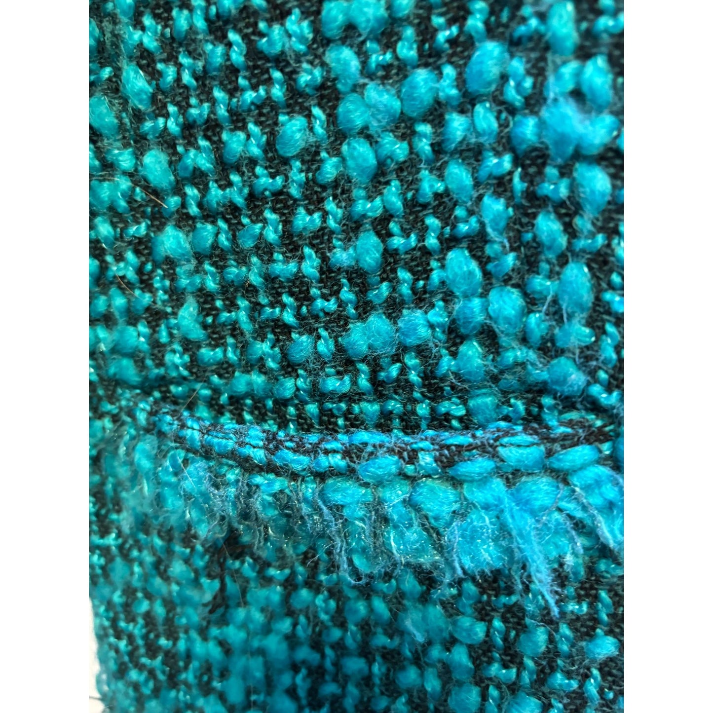 Alice+Olivia Womens Tweed Jacket Turquoise Size S