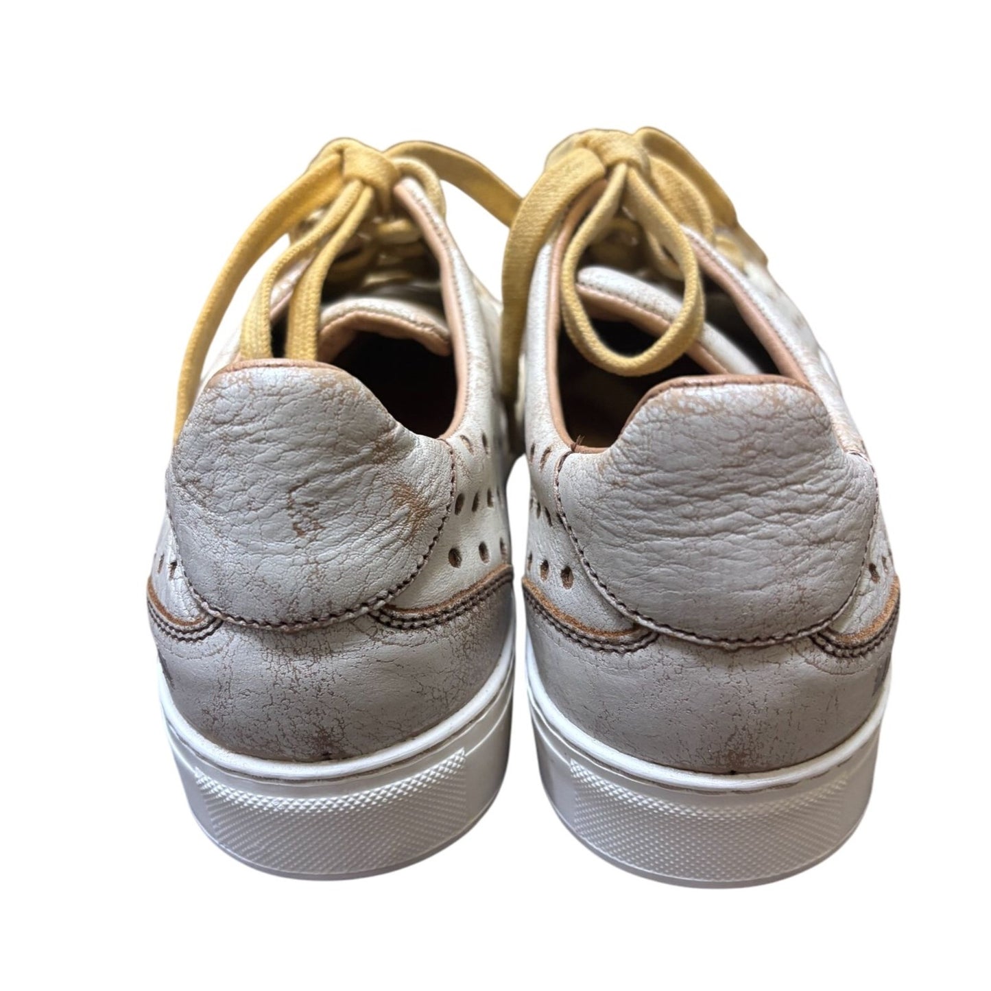Bed Stu Beige Perforated Lace-Up Sneakers 9