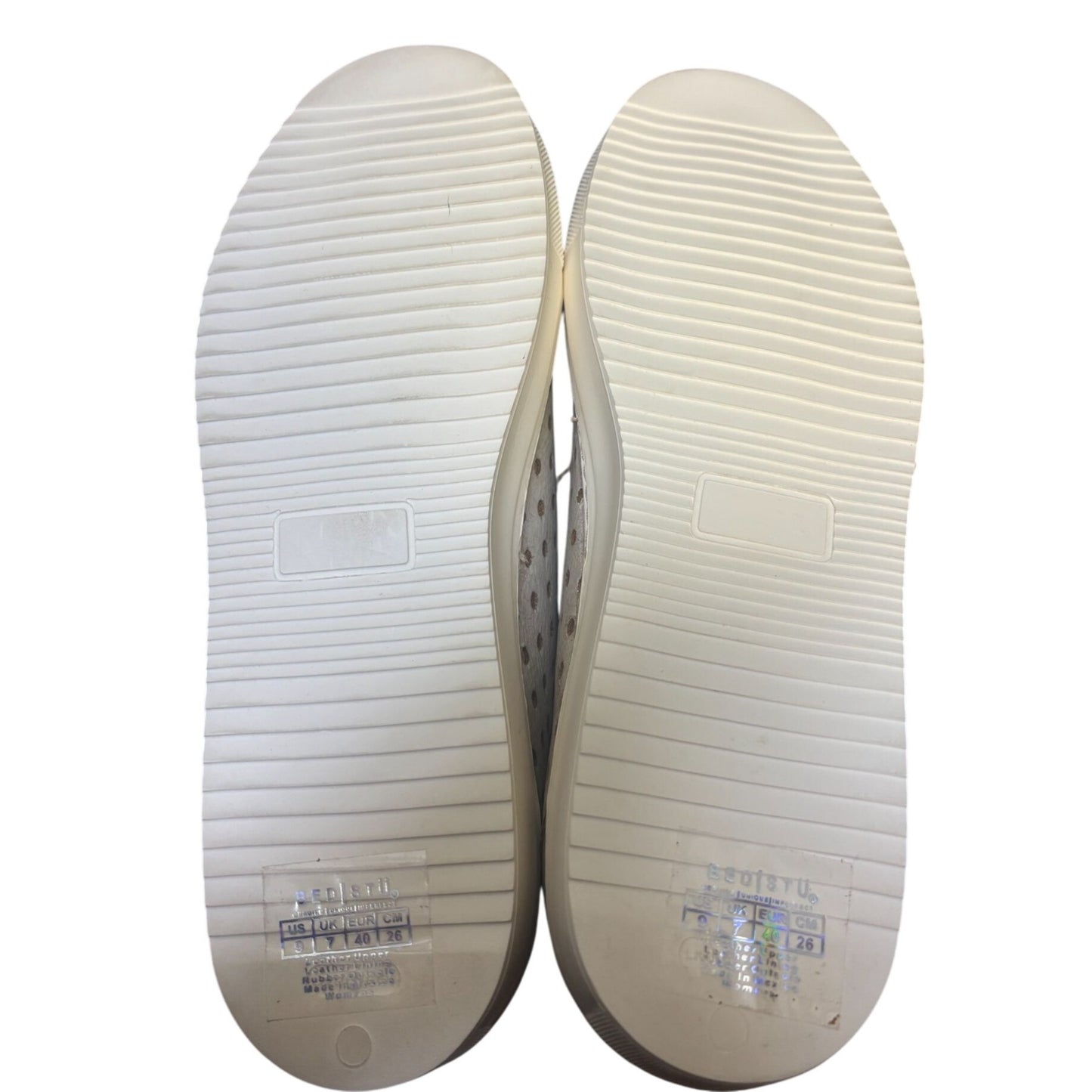 Bed Stu Beige Perforated Lace-Up Sneakers 9