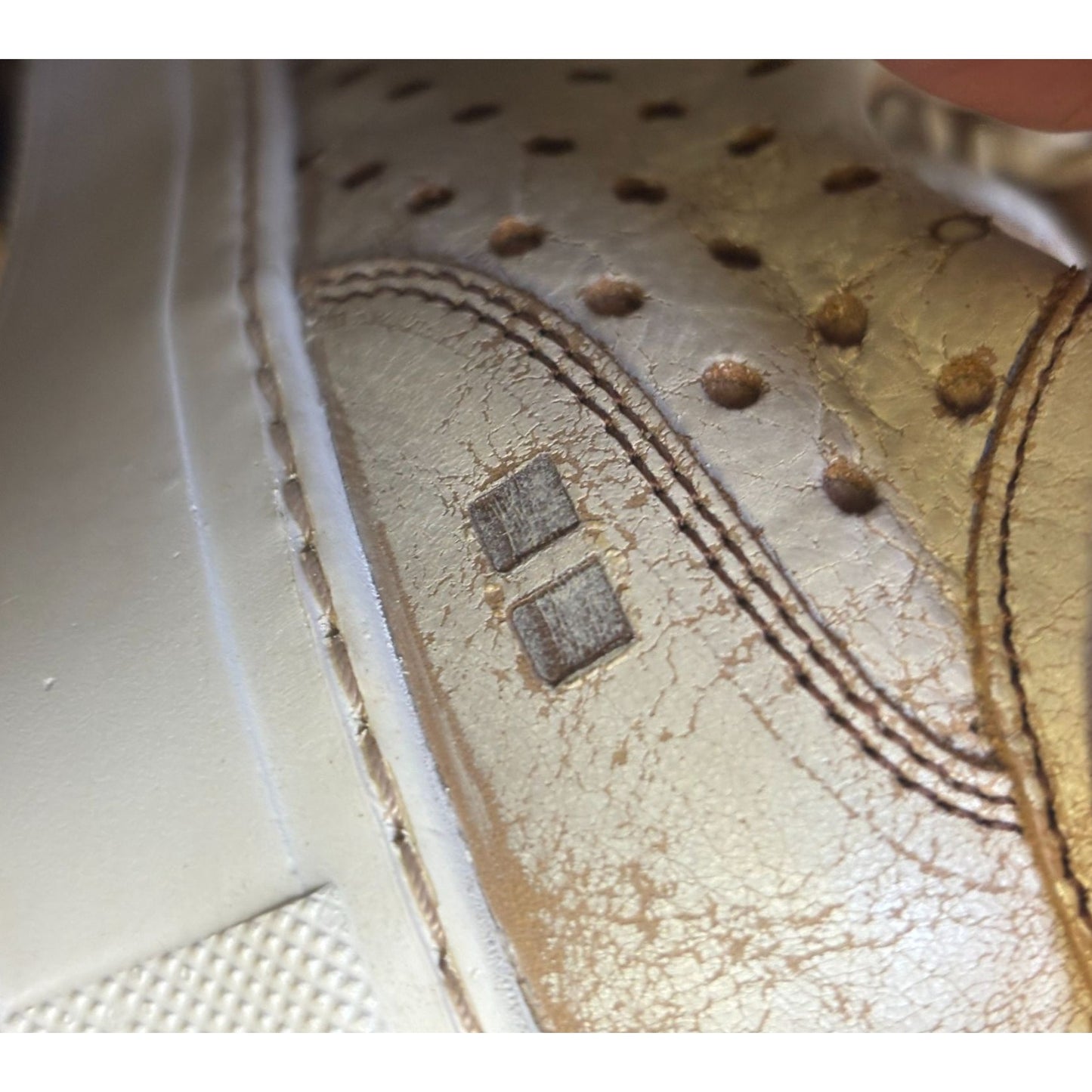 Bed Stu Beige Perforated Lace-Up Sneakers 9