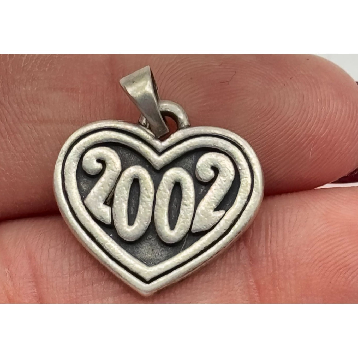 James Avery 925 Sterling Silver 2002 Heart Charm