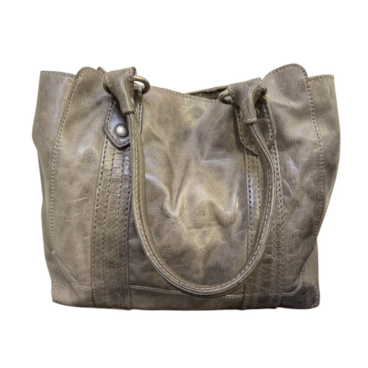 Frye Leather Handbag Gray Large Tote With Dual Handles