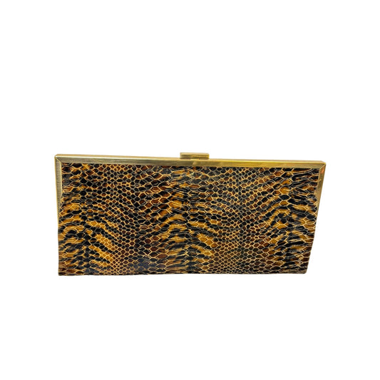 Animal Print Hobo Clutch Wallet With Gold Frame
