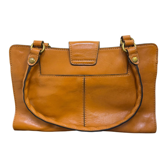 Patricia Nash Brown Embossed Floral Leather Shoulder Bag