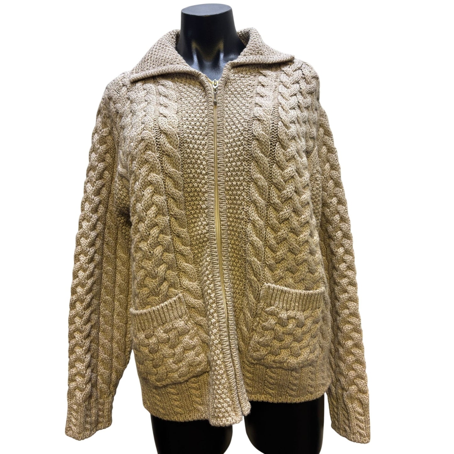 Blarney Wool Sweater Wheat M
