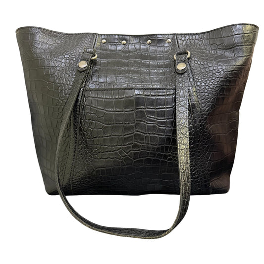 Patricia Nash Black Tote Bag With Double Shoulder Straps