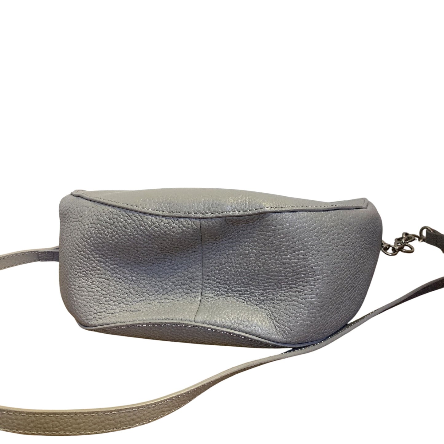 Ted Baker Grey Leather Crossbody Bag With Chain Strap & Metal Ring Detail