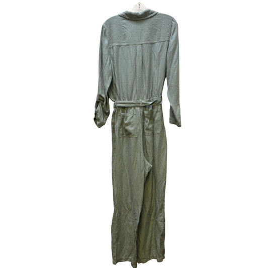 NWT Soft Surroundings Green Button-Up Belted Jumpsuit 14P
