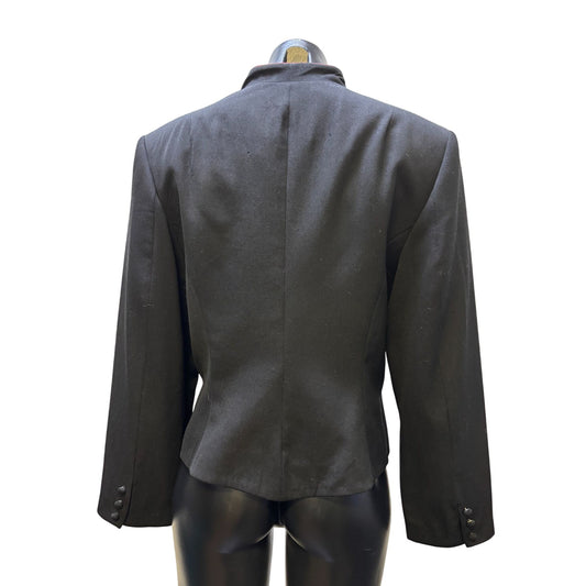 Hairston Roberson Rodeo Jacket Black Embroidered Front Button Size 12