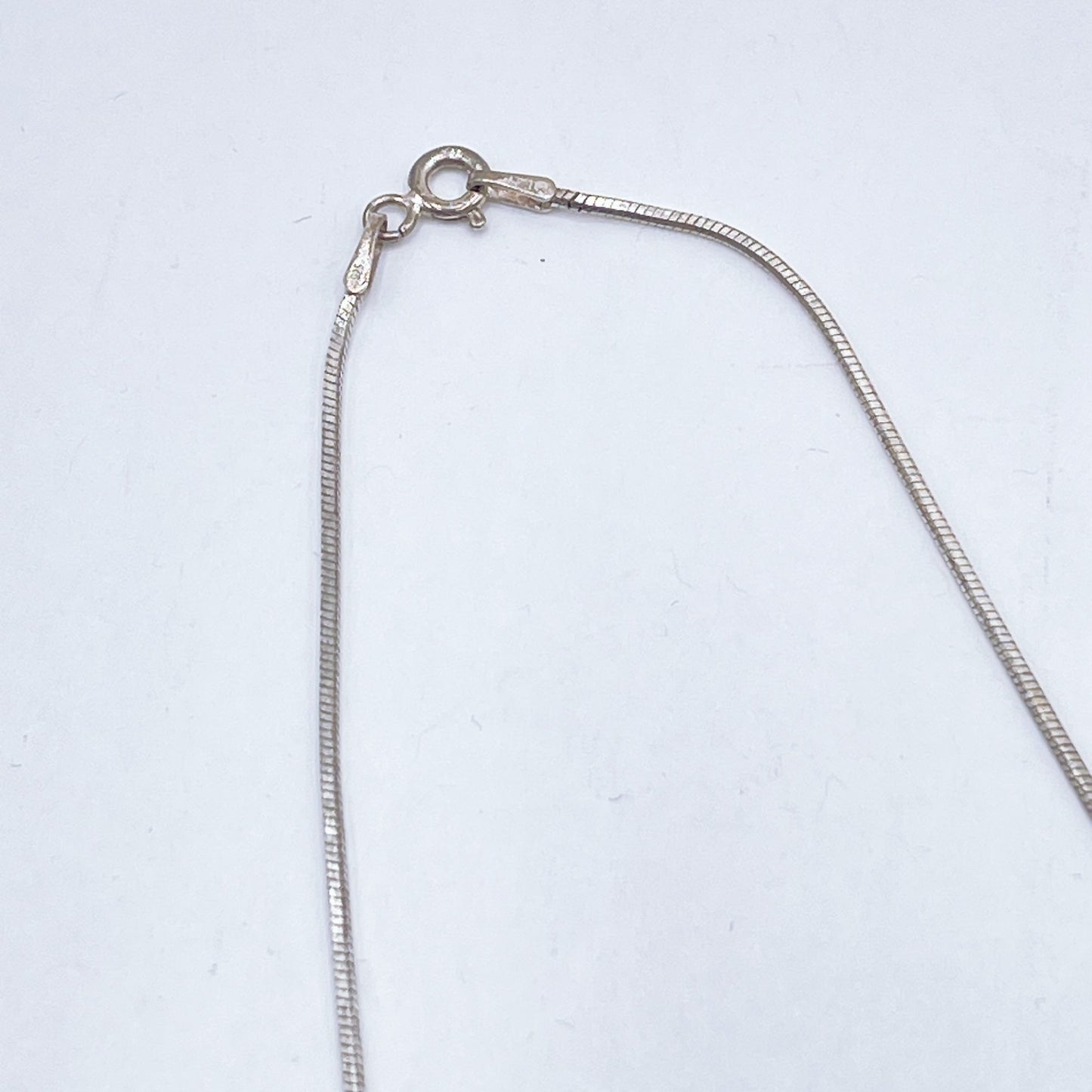 Sterling Silver Pendant Necklace With Genuine Amber Teardrop Design
