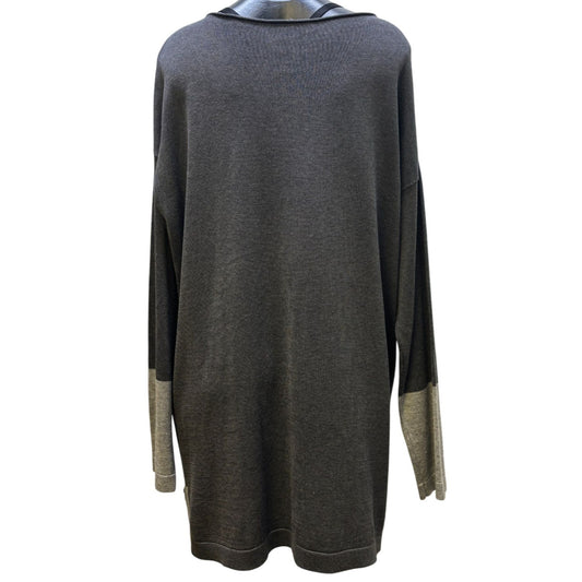 Eileen Fisher Bateau Neck Blouse Gray M