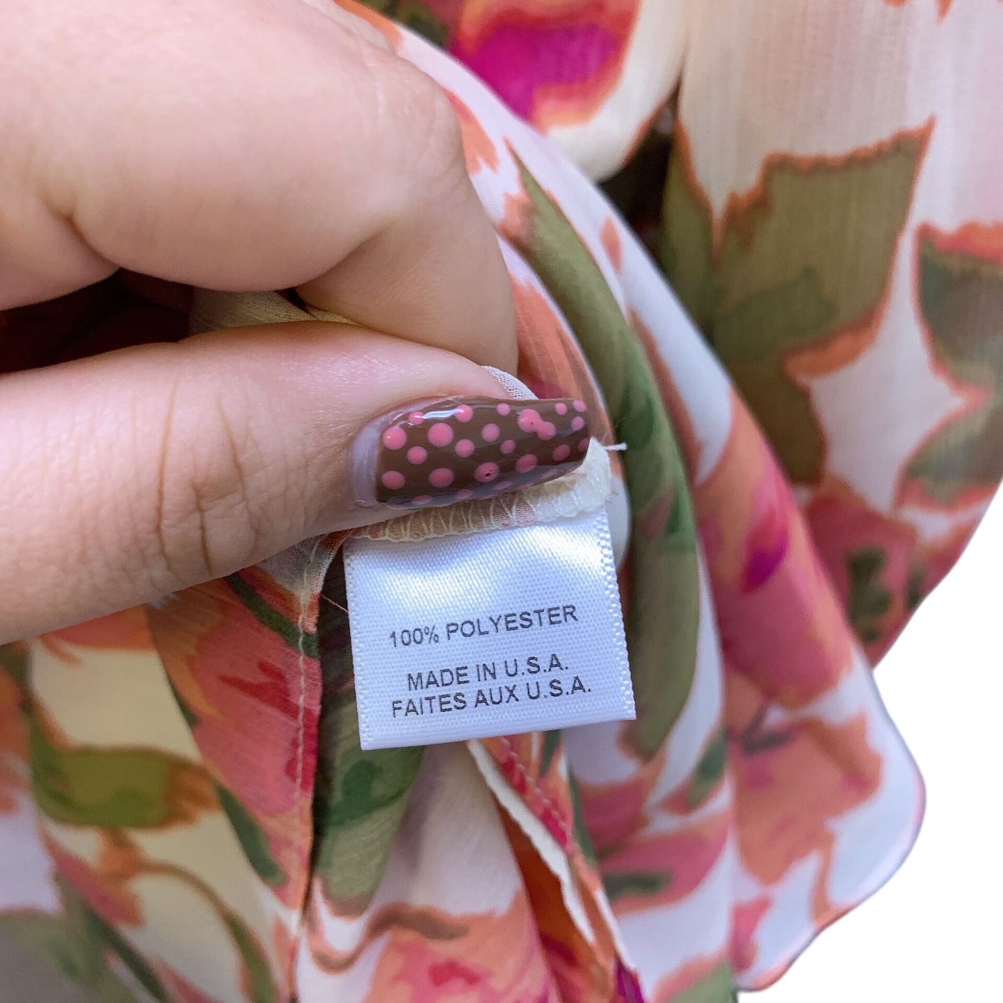 NWT Misa Los Angeles Floral Chiffon Mini Dress w/Tie Waist L