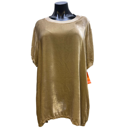 Johnny Was Velvet Blouse Sand Color M