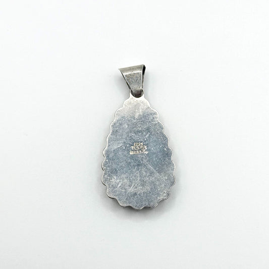 925 TJ-75 Vintage Mexico Sterling Silver Black Onyx Pendant