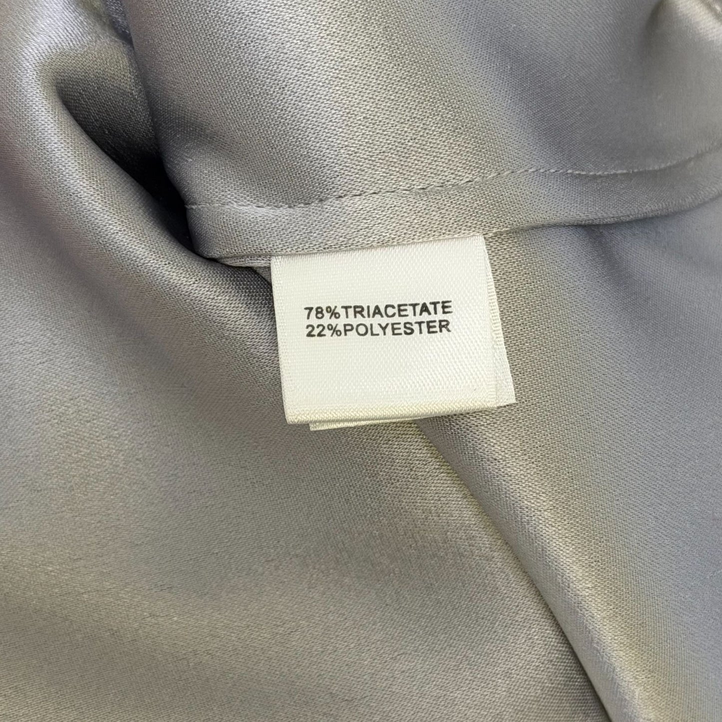 NWT St. John Light Grey Blouse With Bow Tie Detail Size 8