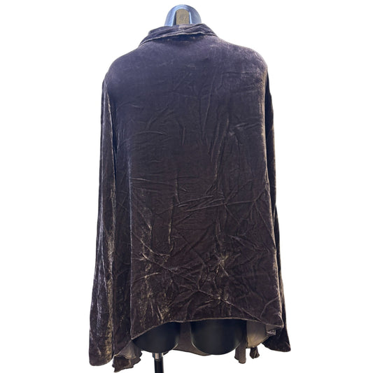 4 Love & Liberty JW Velvet Cardi Brown XL