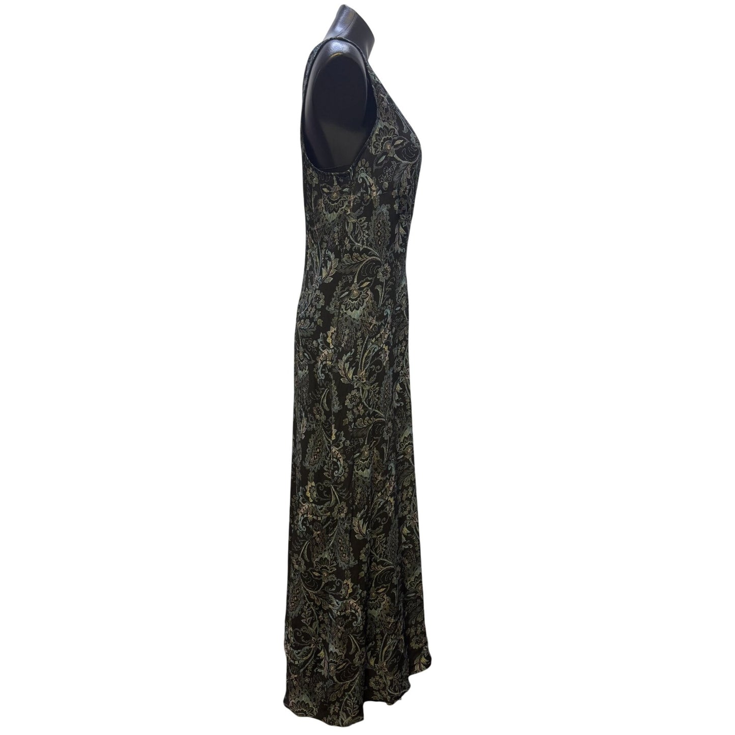 J. Jill Maxi Dress XL Black & Blue Sleeveless