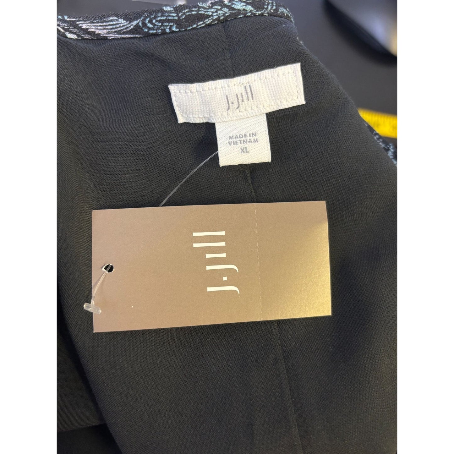 J. Jill Maxi Dress XL Black & Blue Sleeveless