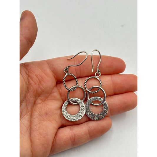 Silpada Oxidized 925 Sterling Silver Earrings On French