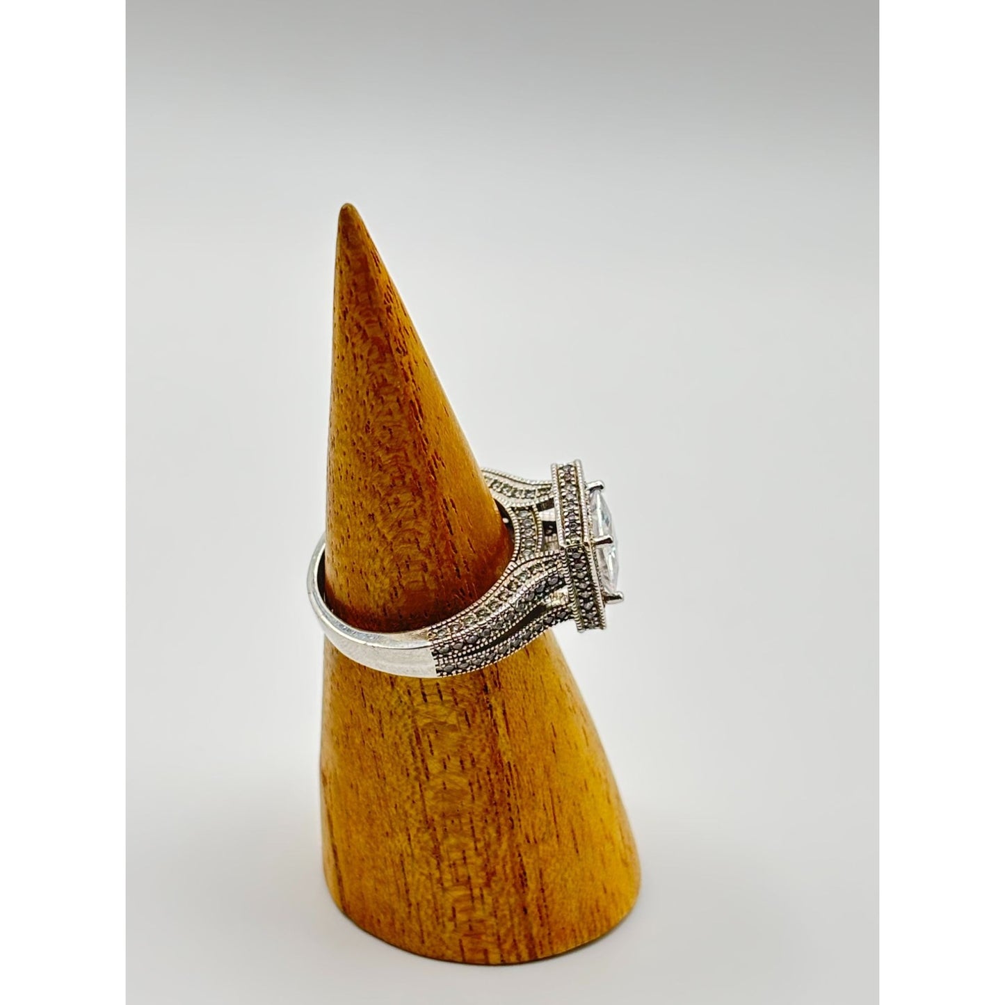 925 Sterling Silver Princess Cut Ring Size 6.5