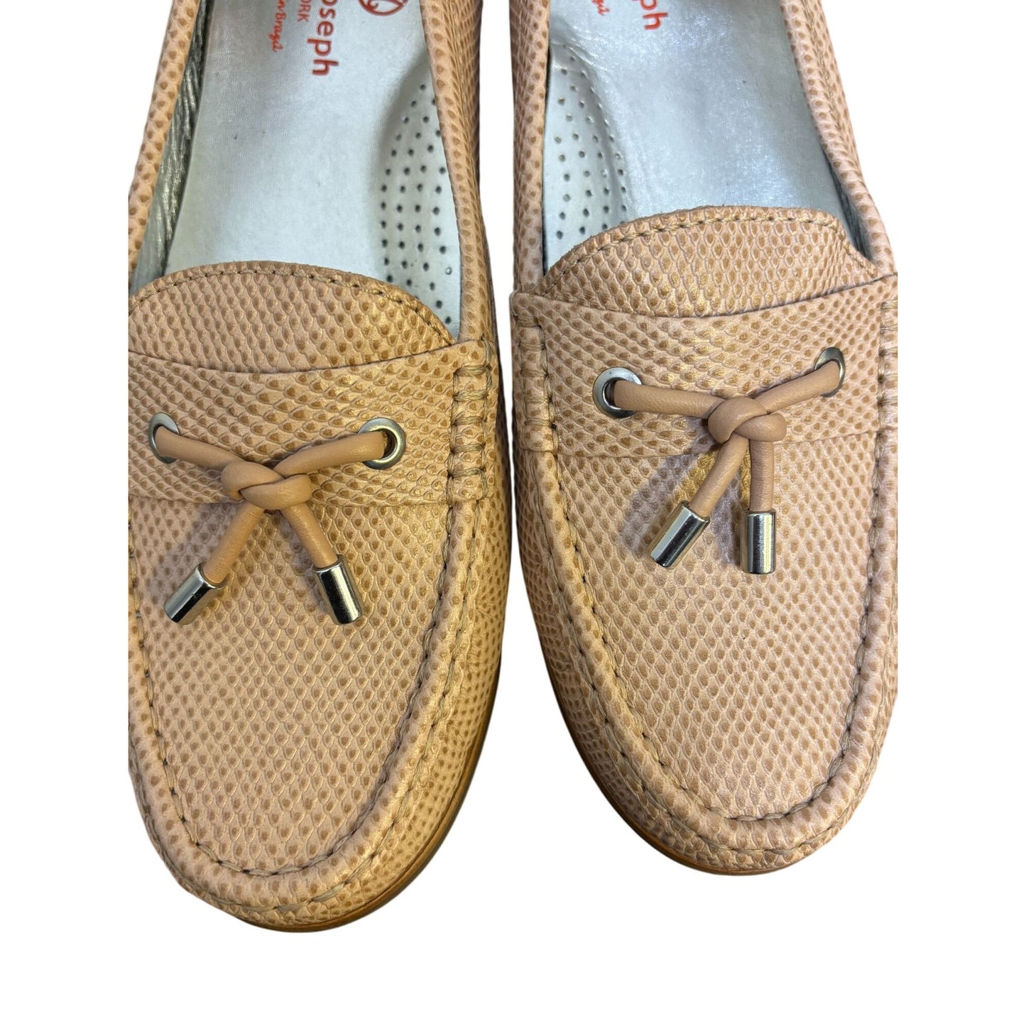 Marc Joseph New York Peach Textured Leather Loafers 10.5
