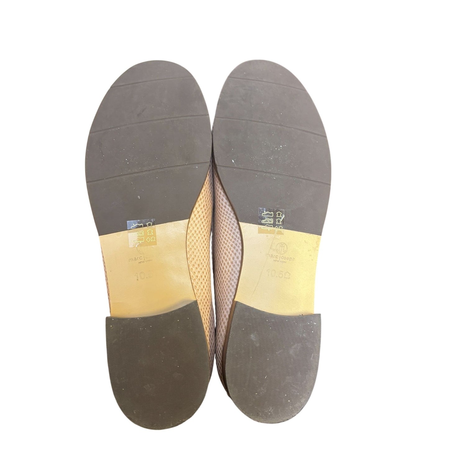 Marc Joseph New York Peach Textured Leather Loafers 10.5