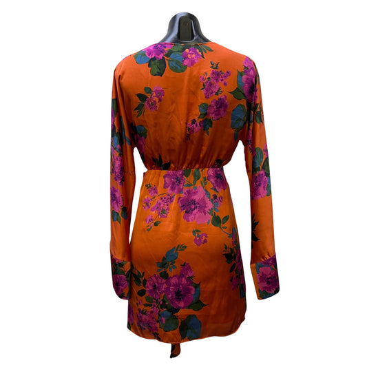 NWT Buddy Love Astrid Tuscan Rose Wrap Dress Orange S