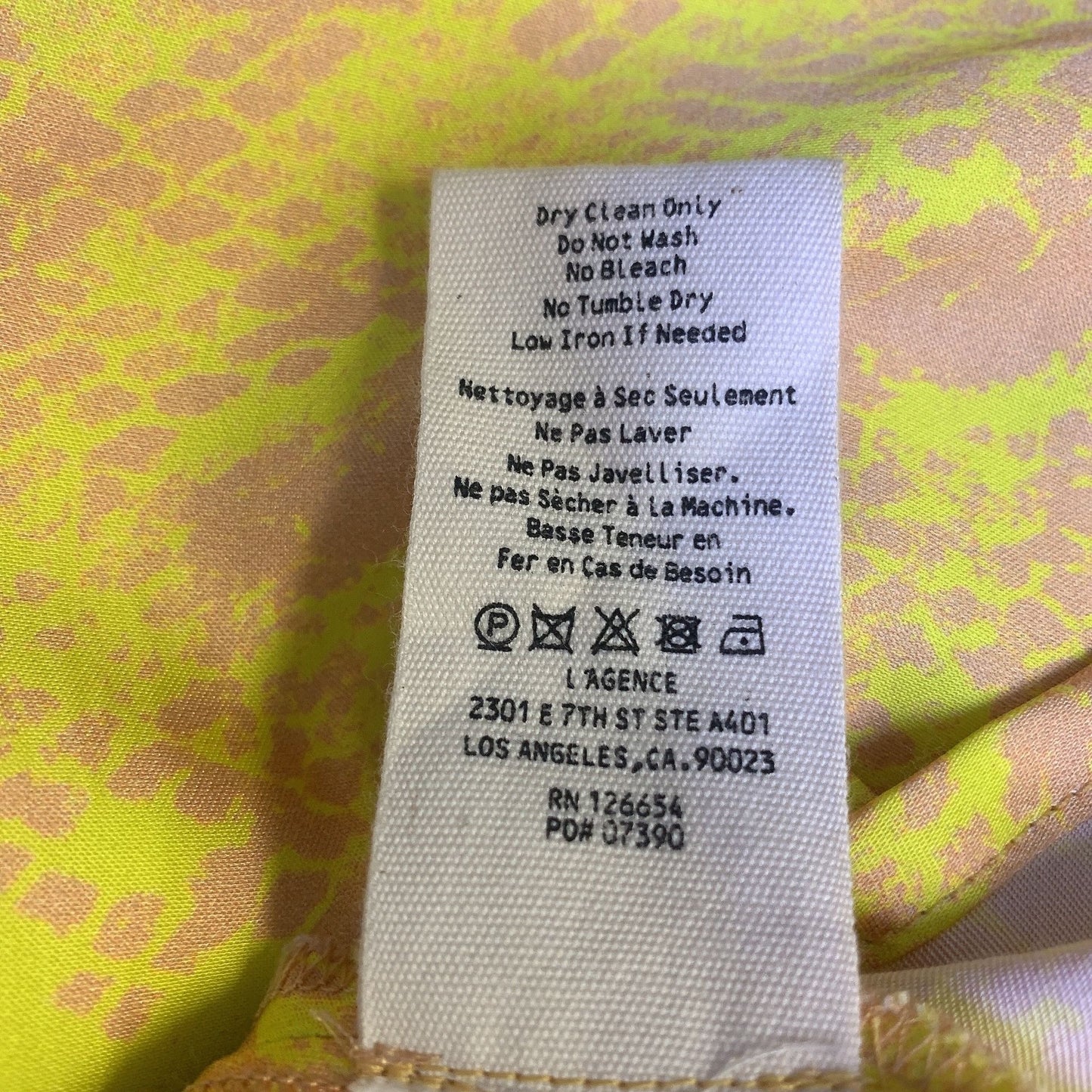L'Agence Yellow & Pink Printed Maxi Skirt Size L
