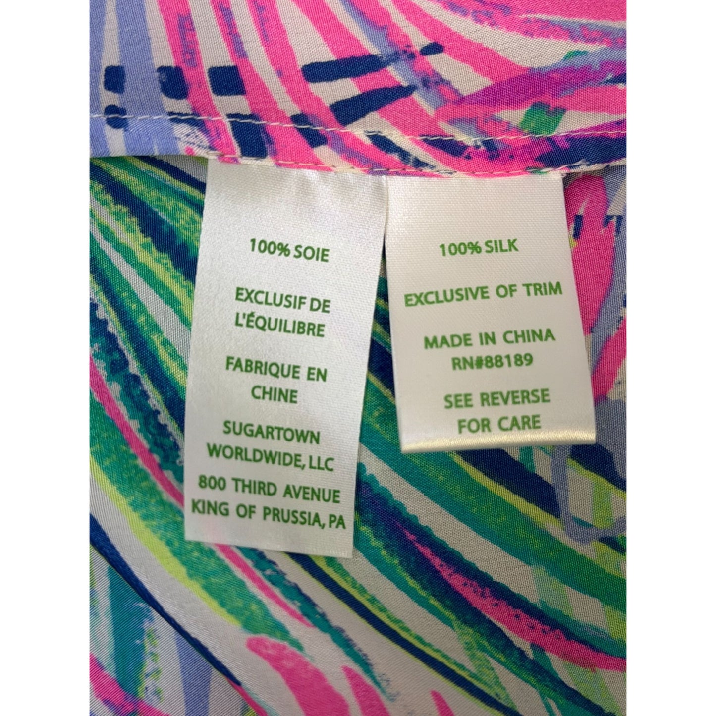 Lilly Pulitzer Sleeveless Turquoise Pink Tropical Print Dress S
