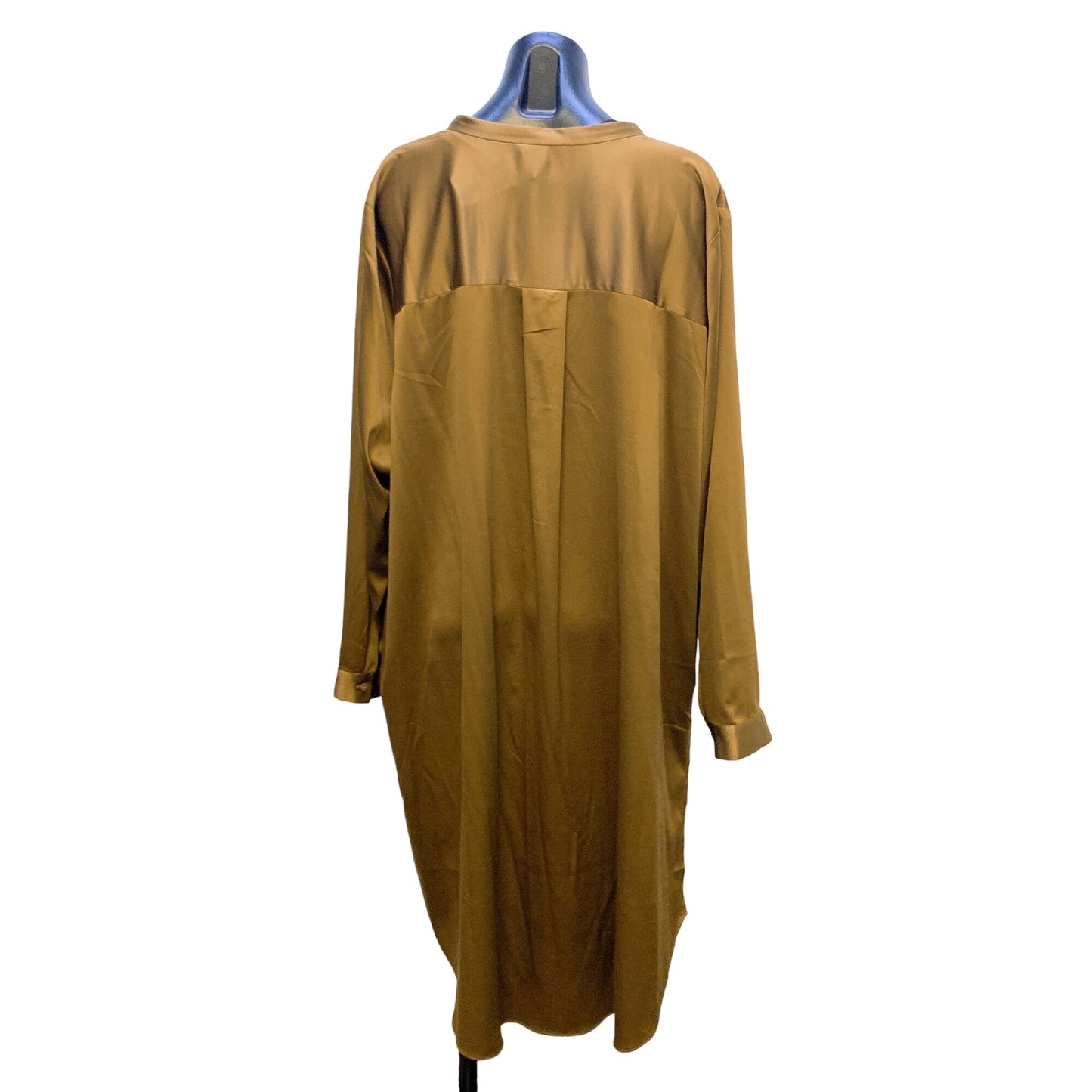 Eileen Fisher Mustard Long Sleeve Button-Down Shirt Dress - Size 2XL