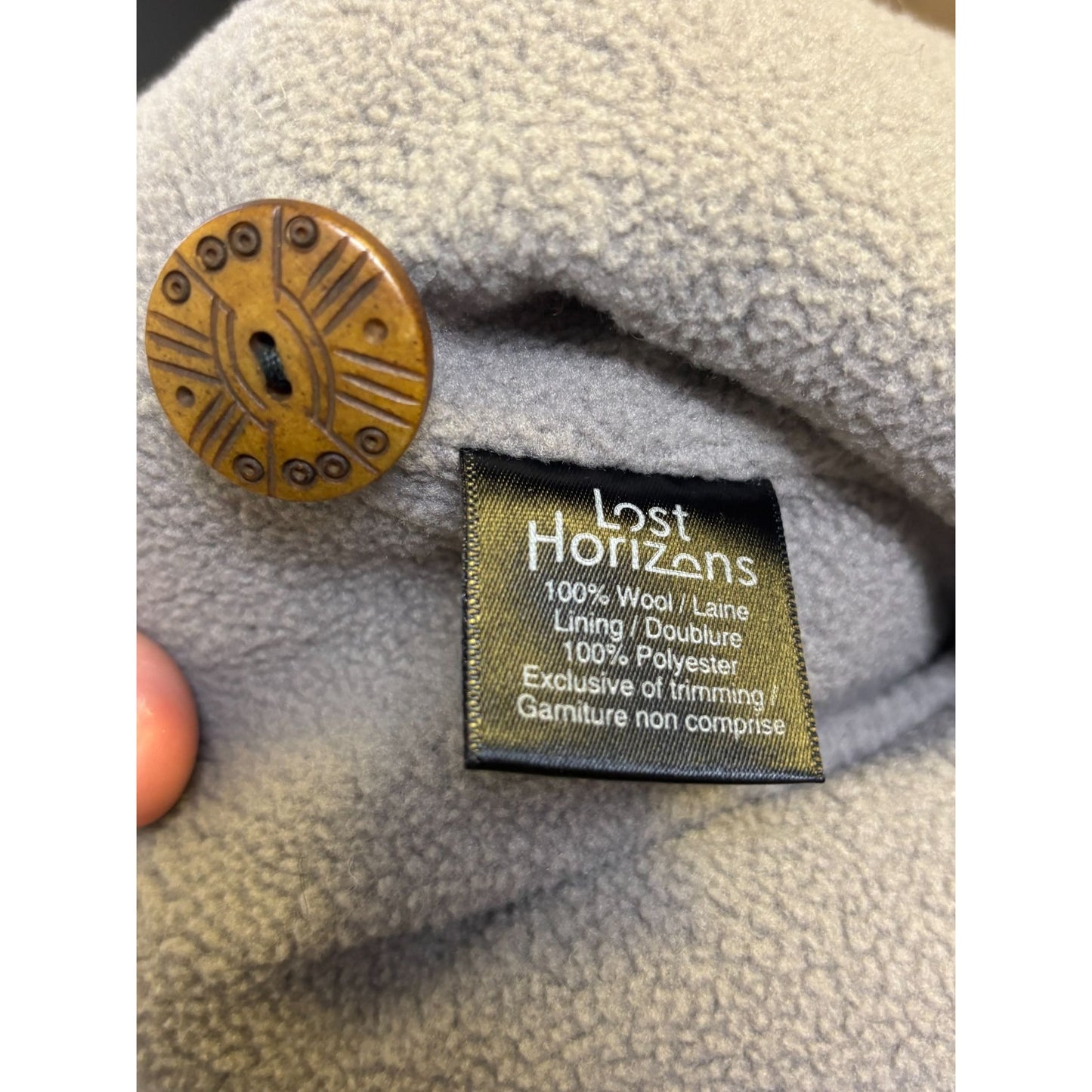 Artisan Handcrafted Wheat Wool Cardigan With Floral Embroidery L
