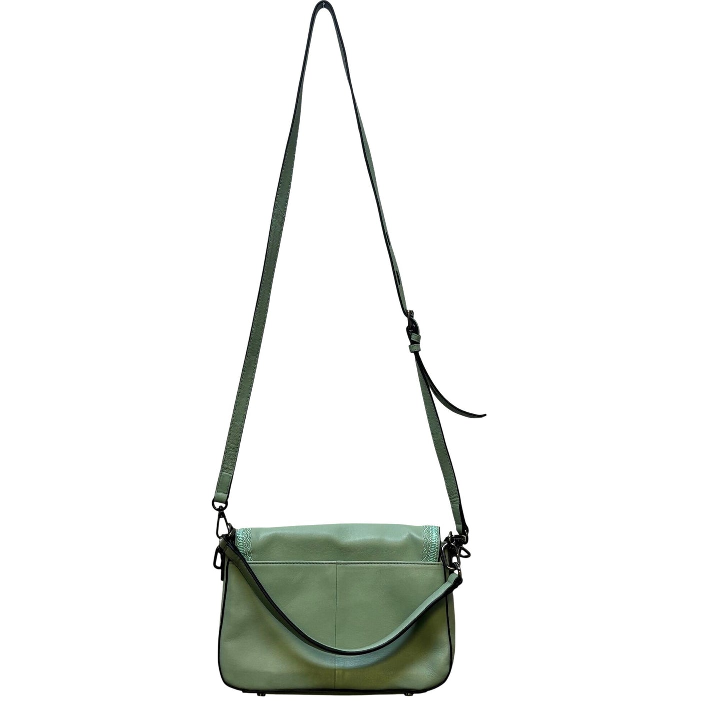 Lodis Embossed Mint Green Leather Crossbody Bag