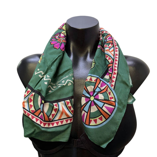 Double D Ranch Desert Desperado Green Bandana Scarf