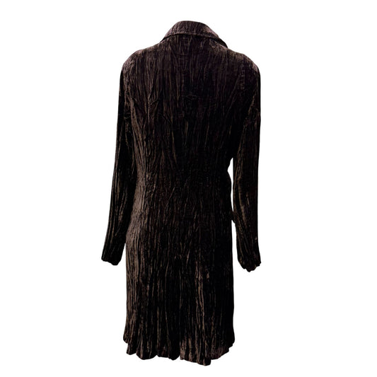 Alberto Makali Animal Print Blouse & Crushed Velvet Cardigan Brown L