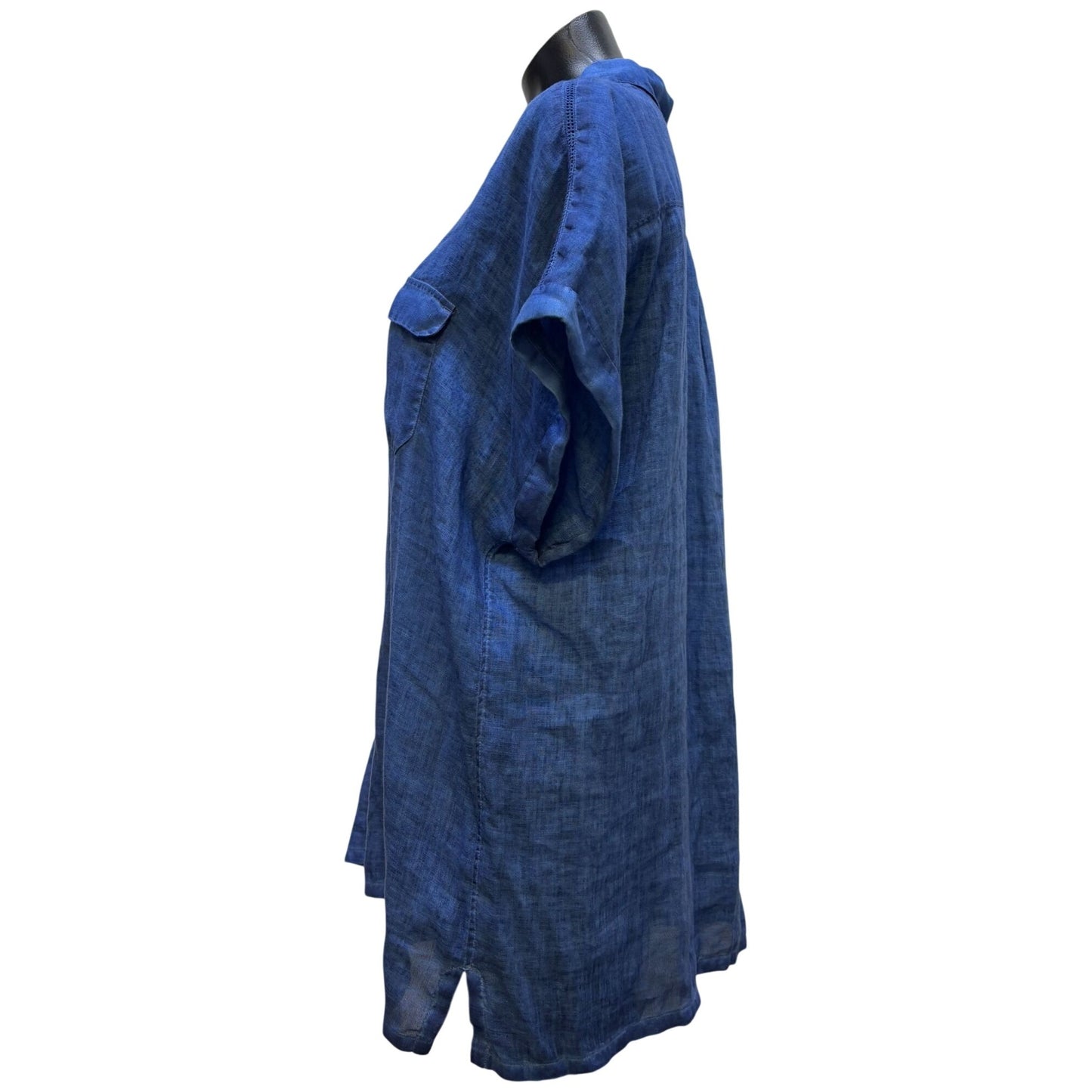 NWT Tommy Bahama Blue Linen Blouse Button-Up XL
