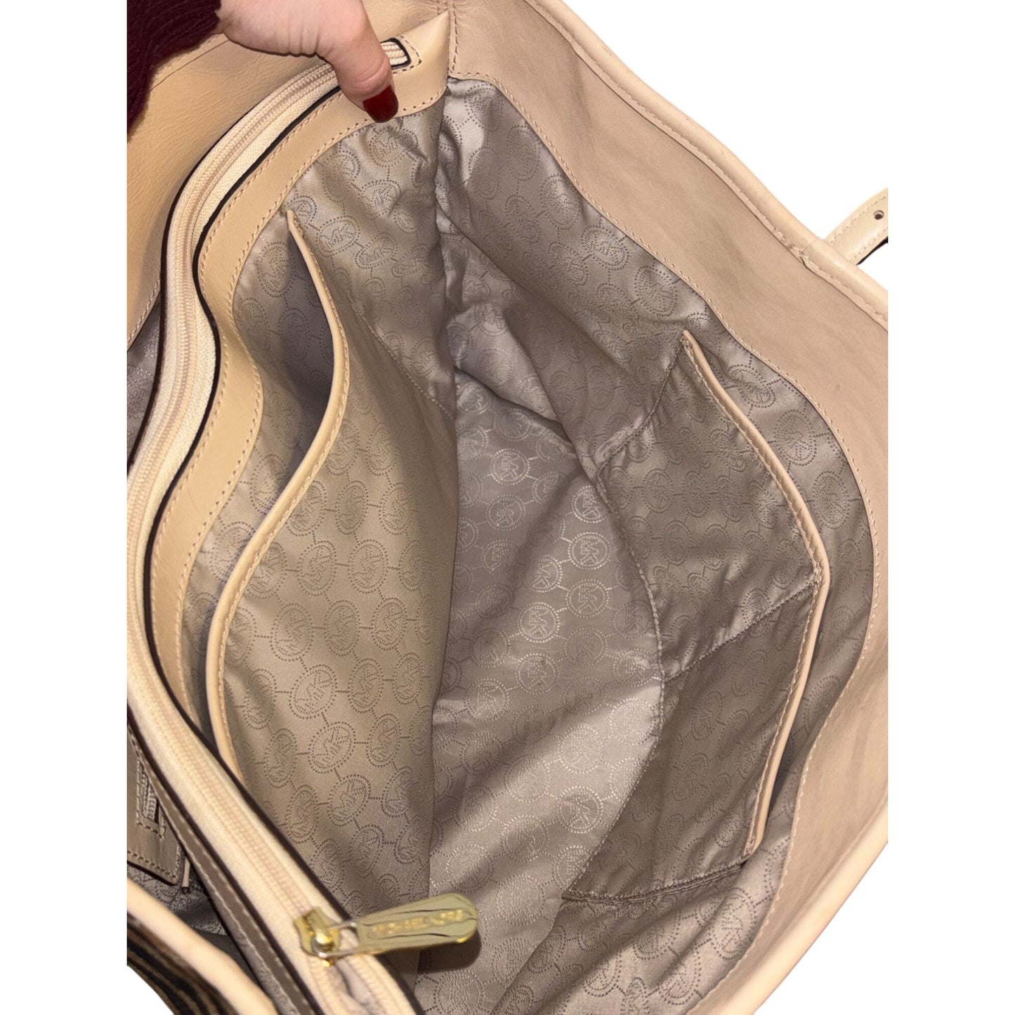 Michael Kors Zebra Print Tote Bag With Logo Charm