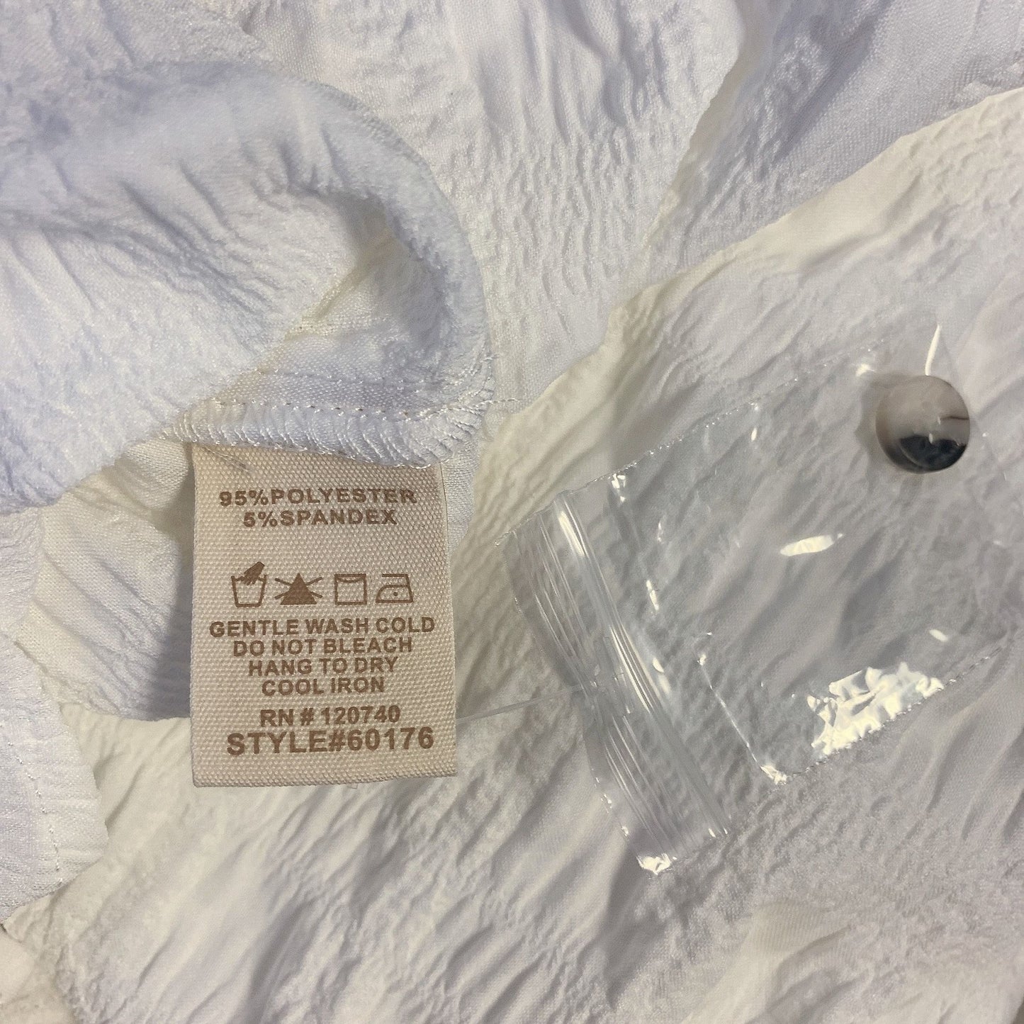 NWT Mystree White Textured Shirt Dress, Size Medium