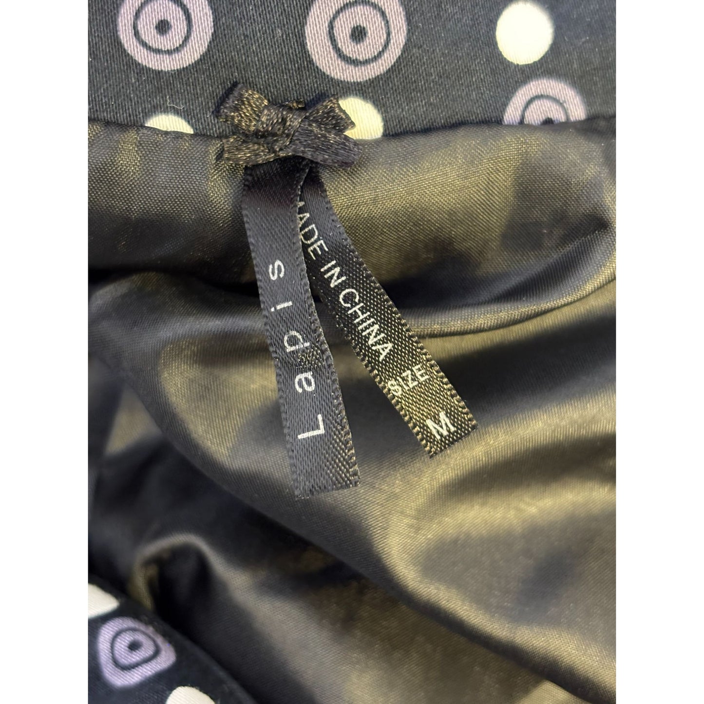 Lapis Print Navy Trench Coat With Belt & Button Detailing M