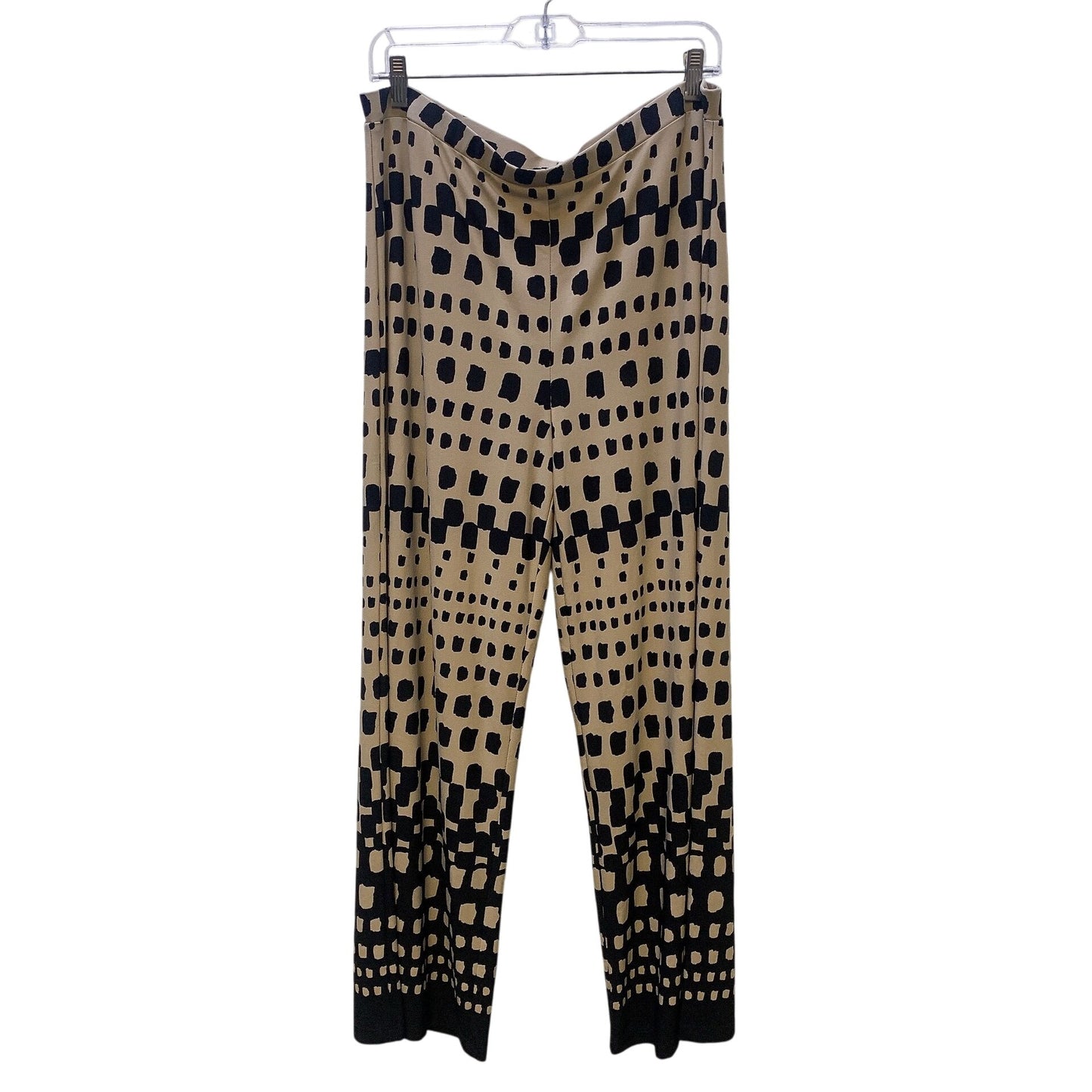 NWT Joseph Ribkoff Tan & Black Wide Leg Pants, Size 14