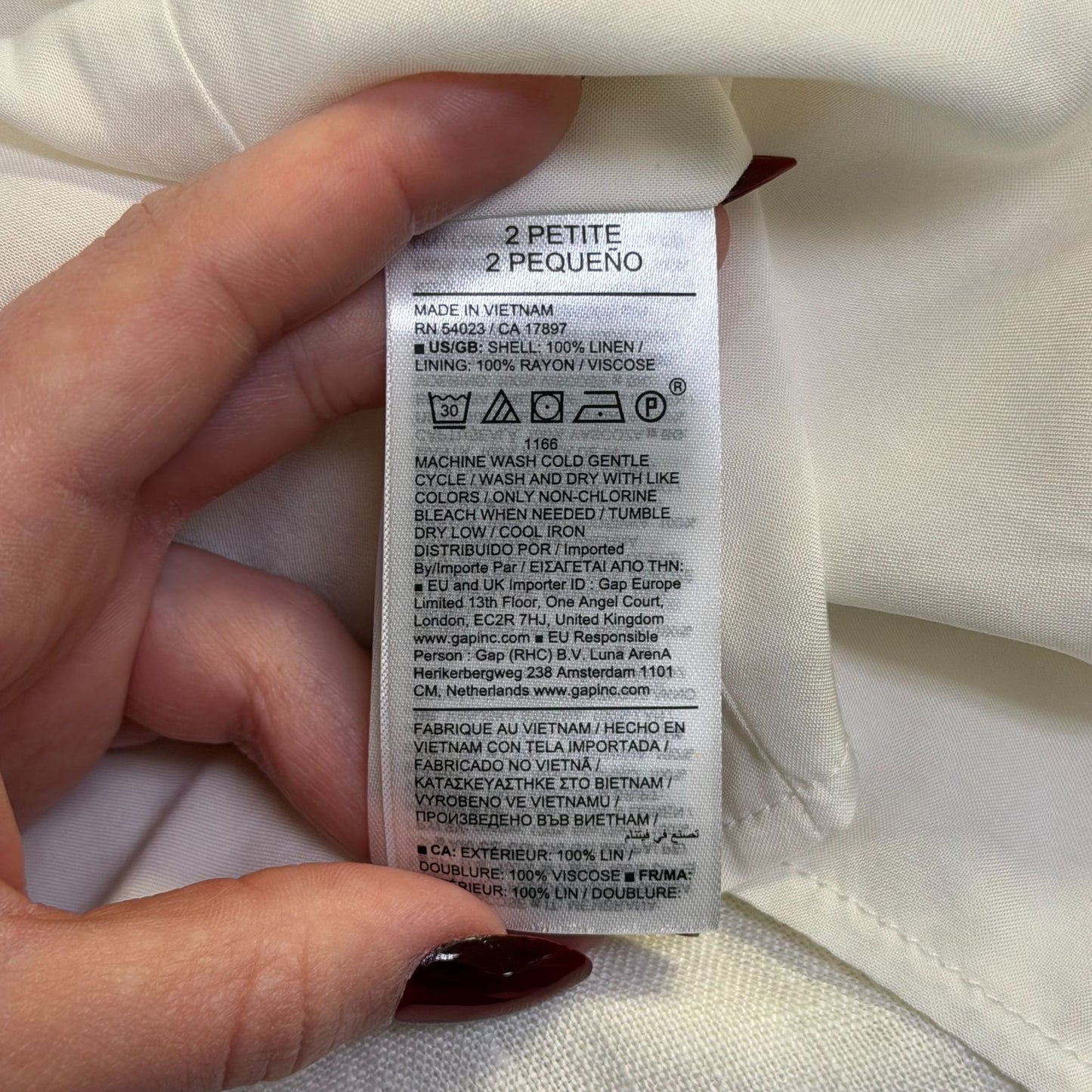 Banana Republic White Linen Midi Dress Size 2