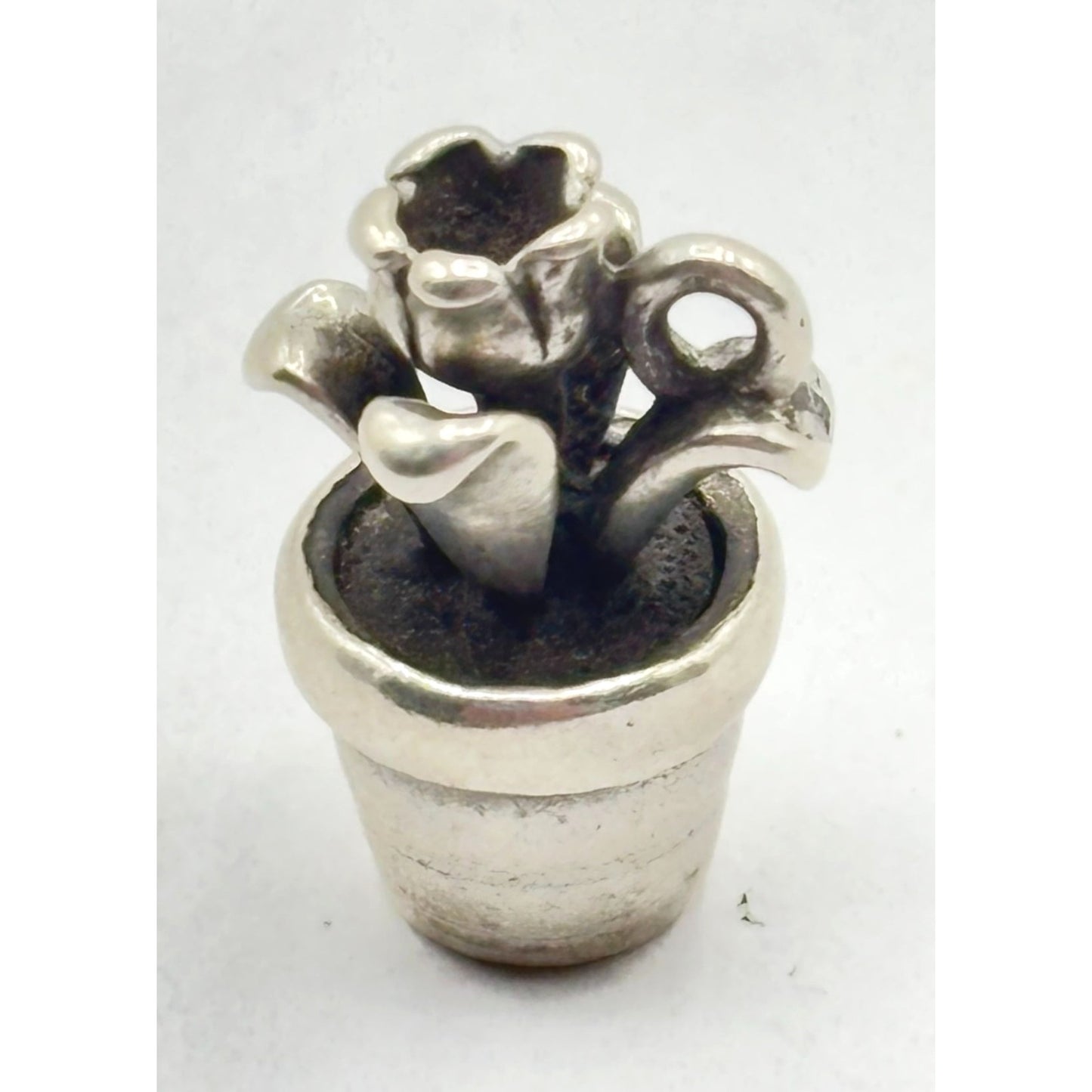 James Avery Retired 925 Sterling Silver Potted Flower Charm