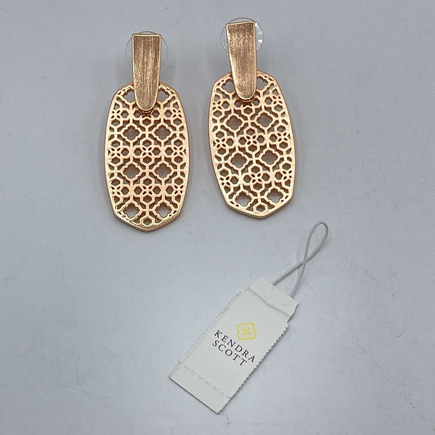 Kendra Scott Rose Gold Filigree Drop Earrings