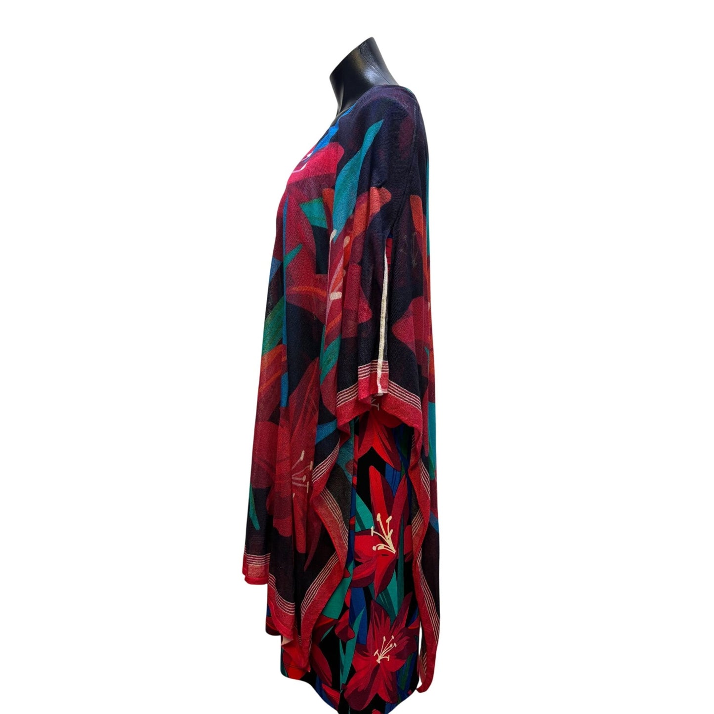 2p Tommy Bahama Floral Print Dress Matching Cover-Up Red Multicolor M