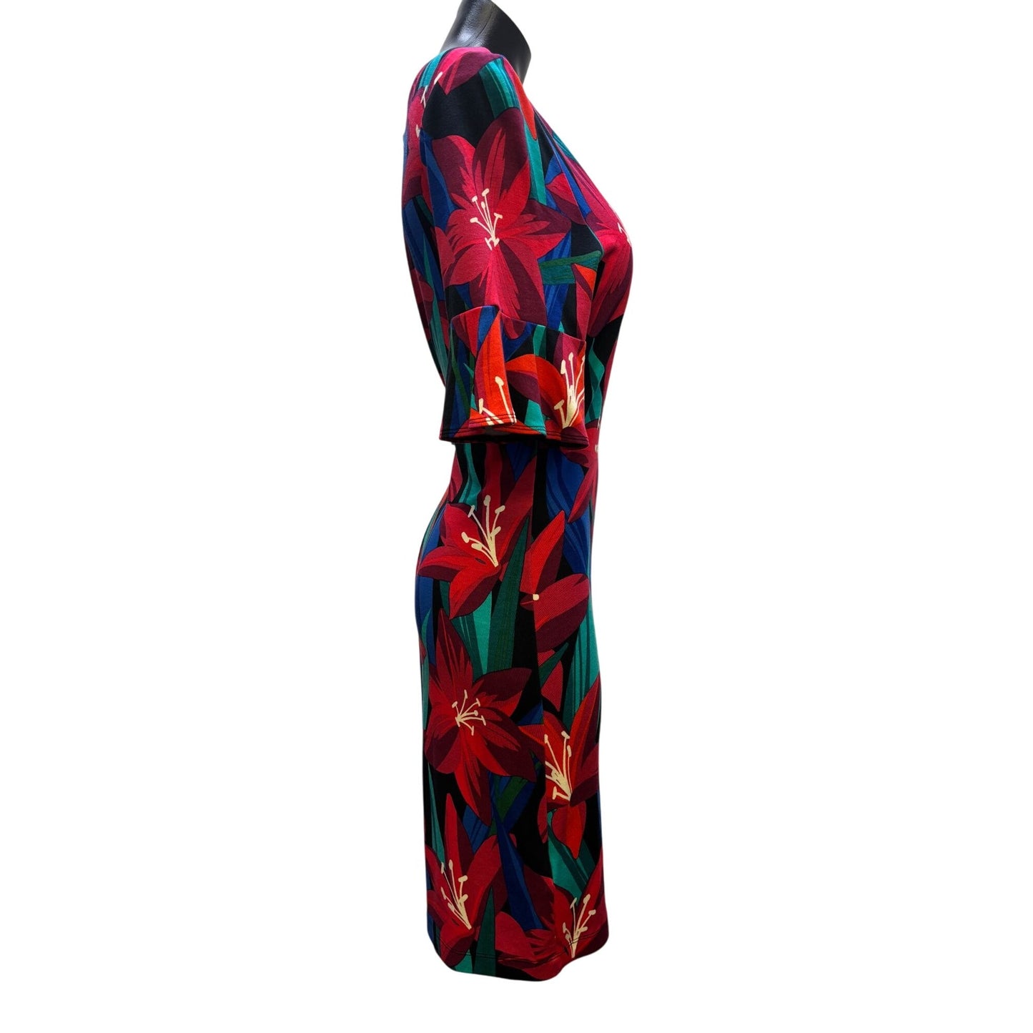 2p Tommy Bahama Floral Print Dress Matching Cover-Up Red Multicolor M