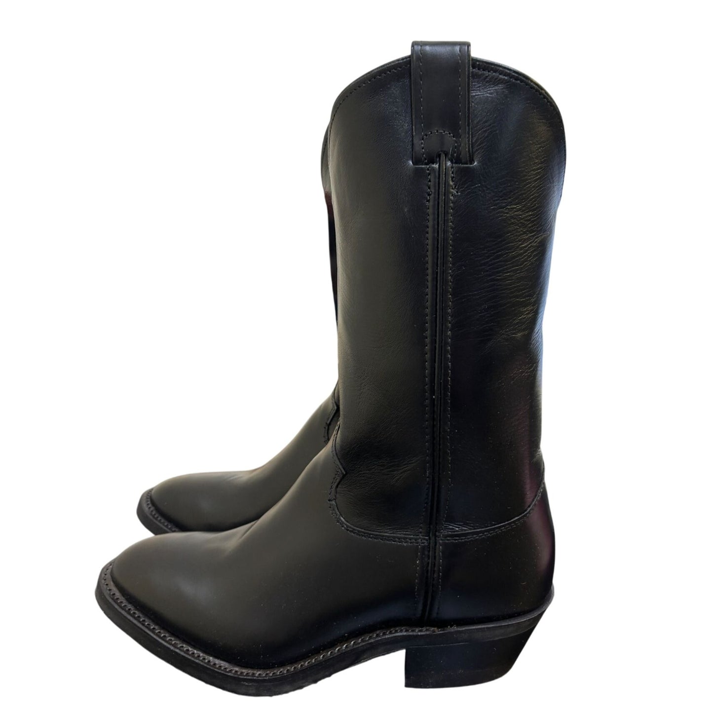 Justin Black Leather Western Boots Size 9