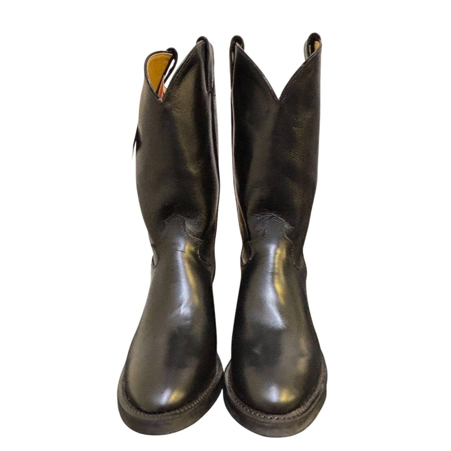 Justin Black Leather Western Boots Size 9