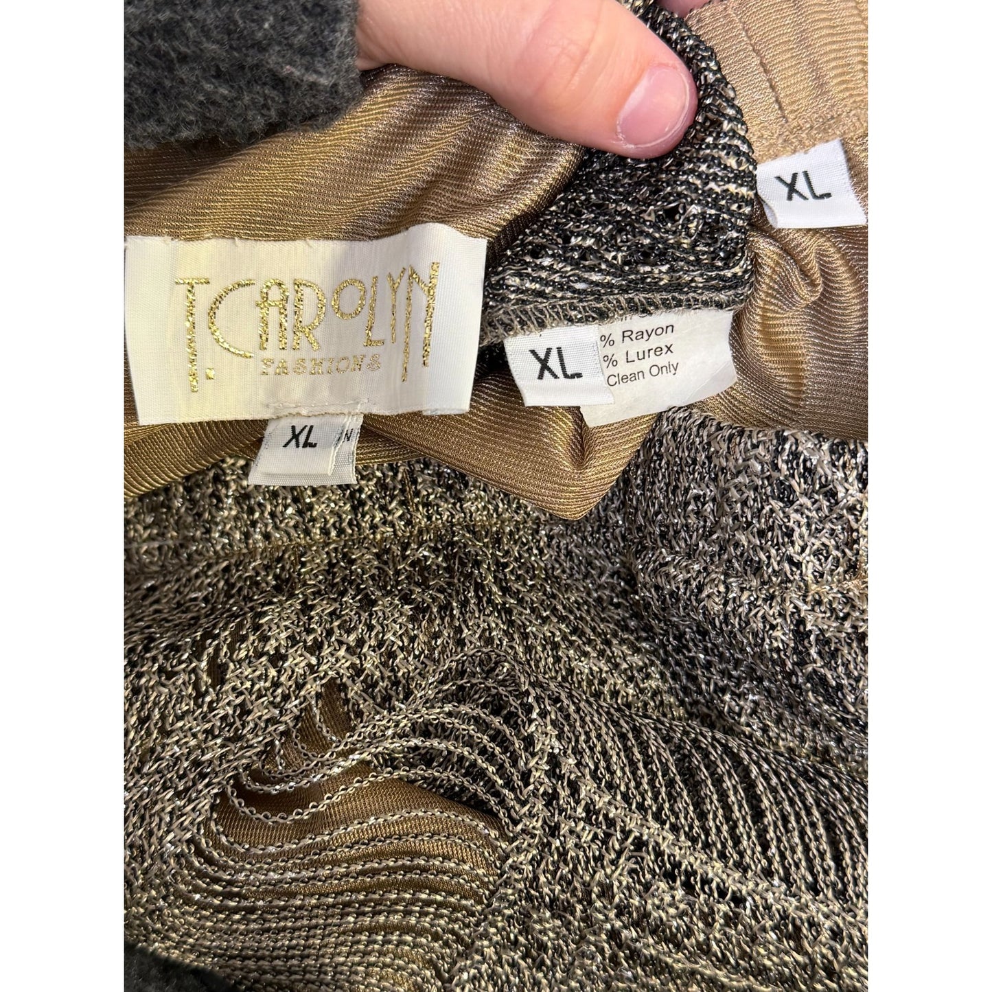 T Carolyn 3Pc Bronze Skirt Tank & Jacket Set XL