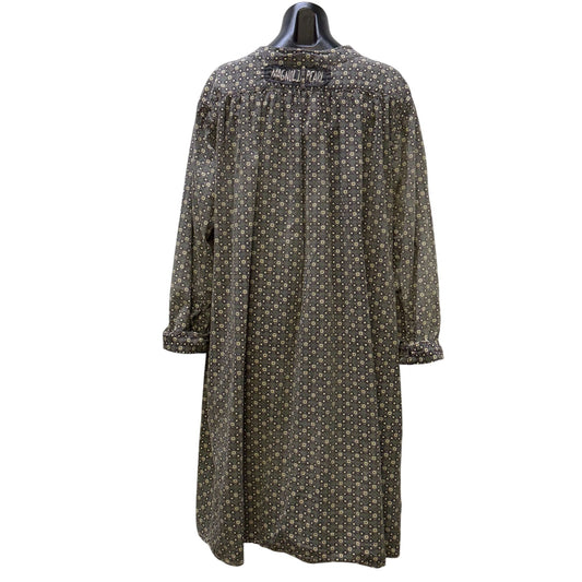 Magnolia Pearl Blouse Gray & Turquoise Floral Print OS